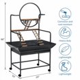 thumbnail image 2 of Bird Playstand, 66'' H Inch Birdcage Stand Activity Play Center with Perches and Ladders, Removable Tray, Bird Play Gym Ground Rolling Stand for Parakeet,Cockatiels Conures Parrots, Lockable Caster, 2 of 9