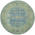 thumbnail image 4 of SAFAVIEH Valencia Tristen Floral Bordered Polyester Area Rug, Blue/Multi, 6' x 9', 4 of 10