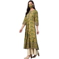 thumbnail image 3 of Yash Gallery Women's Cotton Floral Print Anarkali Kurta (Green), 3 of 5