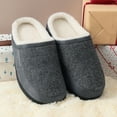 thumbnail image 4 of DREAM PAIRS Men's Cozy Memory Foam Slippers with Fuzzy Wool-like Lining, Slip-on Washable Indoor Outdoor House Shoes, 4 of 5