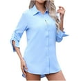 thumbnail image 2 of Utoimkio Women's Button Down Shirts Classic Fit Dress Shirt Work Business Casual Long Sleeve Blouse Tops for Women, 2 of 9