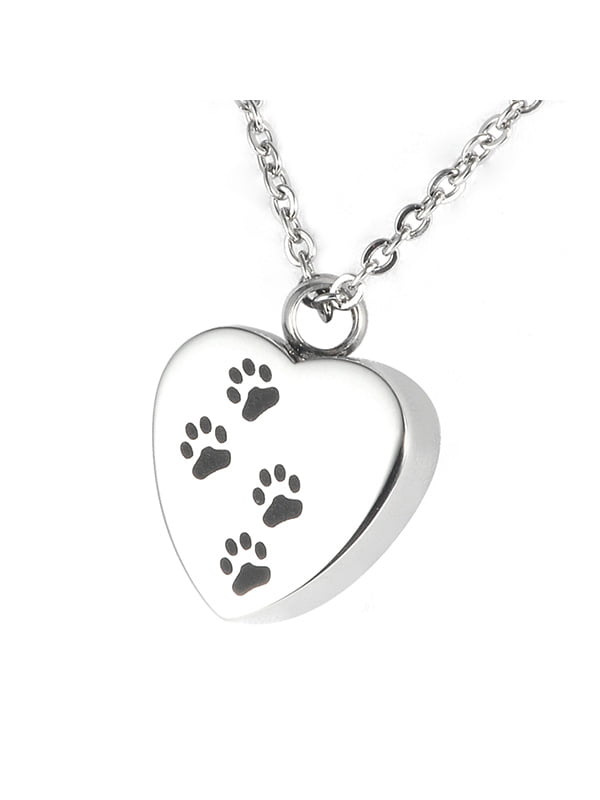 Valyria Memorial Pet//Dog Paw Keychain//Necklace Always in My Heart Pet Urn Keepsake Charm Ashes Keyring//Necklace with Engraving