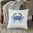 thumbnail image 2 of Greendale Home Fashions 20" x 20" Blue Crab Cotton Canvas Decorative Pillow, 2 of 4