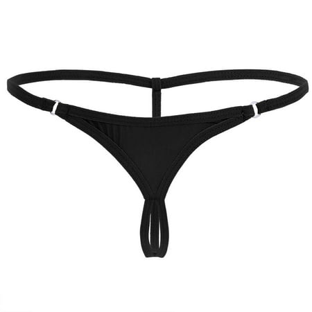 Femmes Sexy Lingerie taille élastique sans entrejambe string Bikini ...