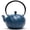 Navy Blue-30 oz, variant on Light Green 1 Quarts Cast Iron Teapot with Stainless Steel Infuser, Stovetop Safe