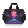 thumbnail image 7 of FORMRS Insulated Cooler Bag 24 Cans Capacity Soft Leakproof Lunch Box with Side Pockets, Night Neon Road, 7 of 7