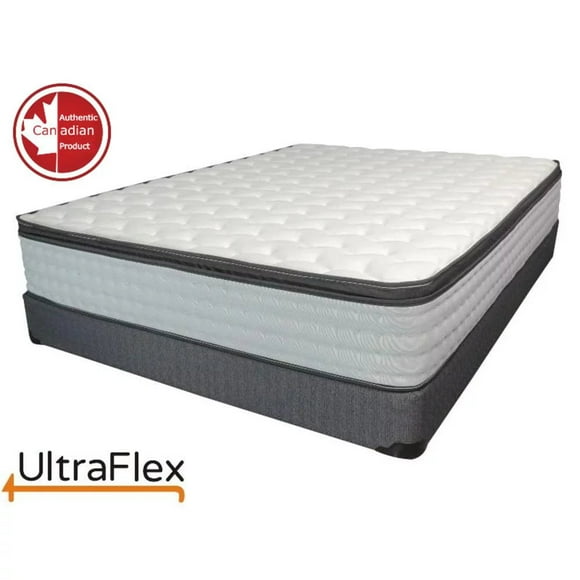 UltraFlex LUSH- 12” Hybrid Orthopedic Eurotop Mattress with Spinal Care Pocket Coil, Pressure-Relieving CertiPUR-US® Certified Foam, and HDcoil Pocketed (Made in Canada)- Double/Full Size