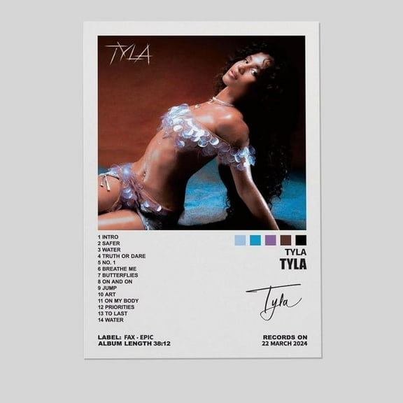 Tyla Poster Music Poster Tyla Album Cover Posters for Room Aesthetic Canvas Wall Art Size 24''x36''-Gategoo