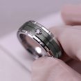 thumbnail image 1 of Simple 8mm Purple Stainless Steel Rings For Men Women Purple Matte Finish Beveled Polished Edge Men Rings Wedding Band Jewelry Style19 8, 1 of 6