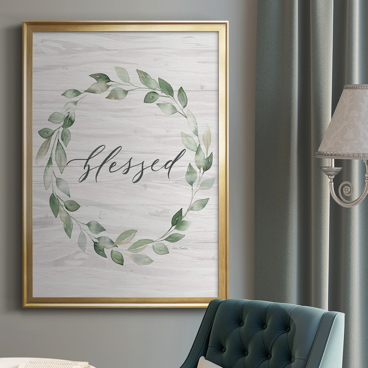 Blessed Wreath Premium Framed Print - Ready to Hang