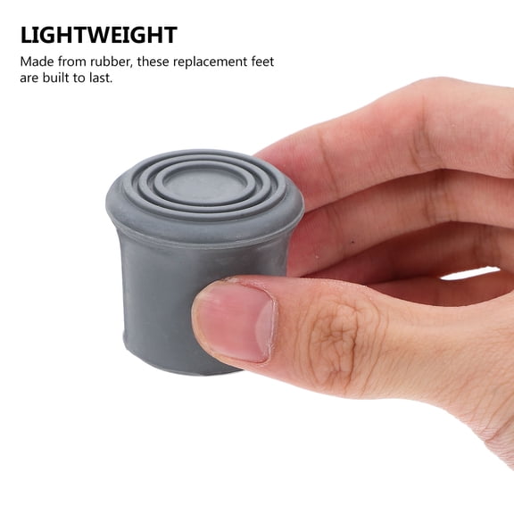 Raindrops Rubber Shower Chair Leg Tips Grey Antislip Universal Fit for Bathroom Safety