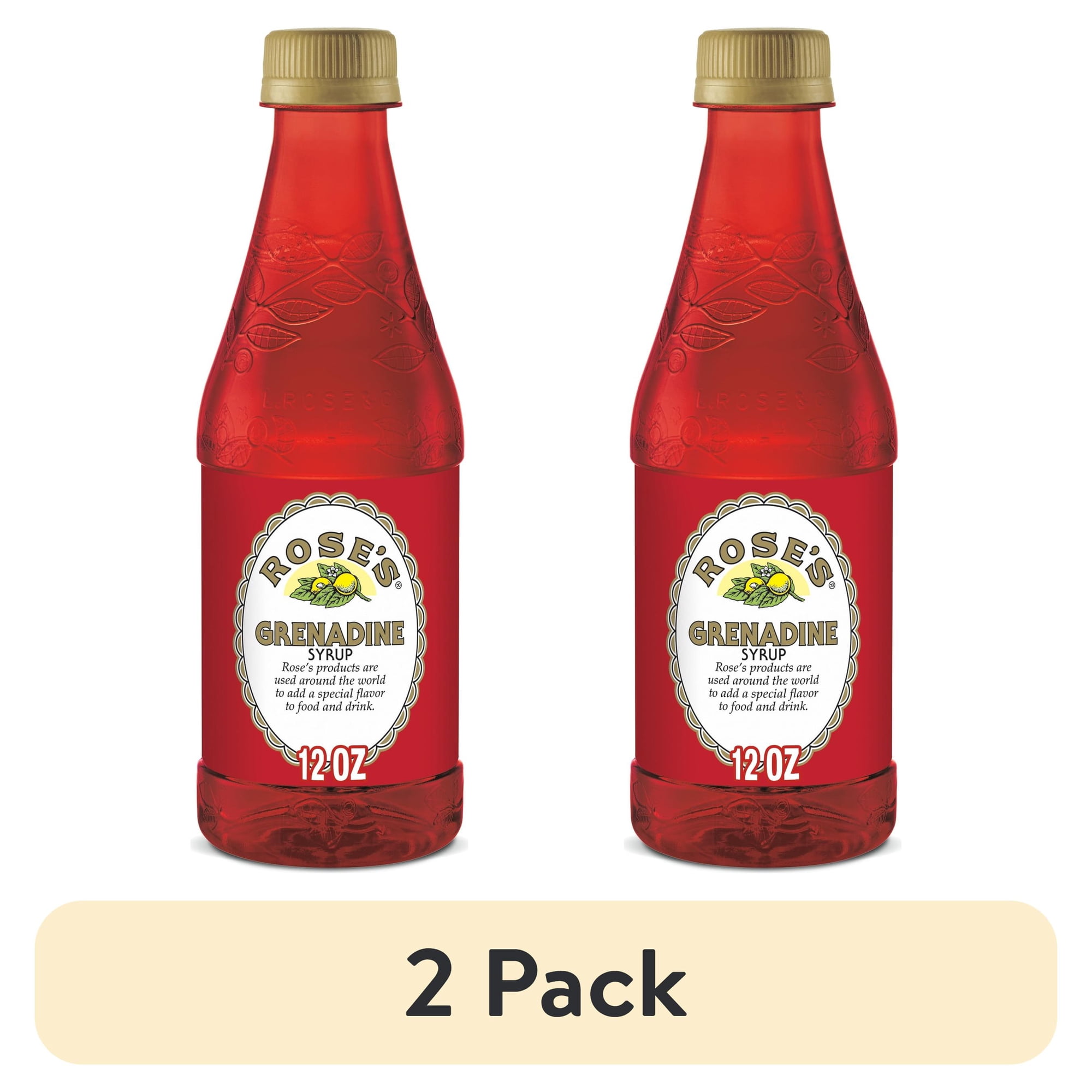 (2 pack) Rose s Cane Sugar Grenadine Mixer 12 fl oz Bottle