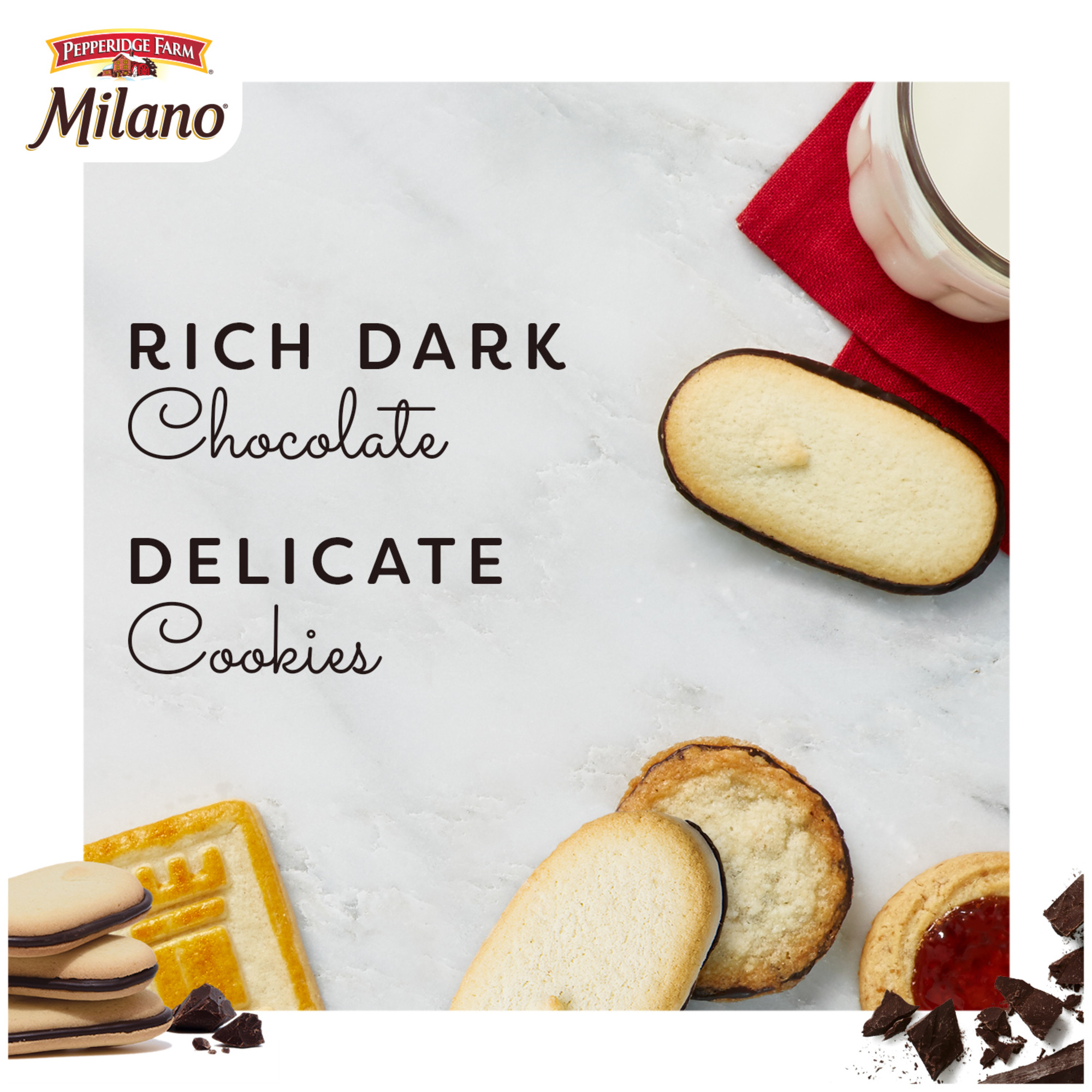 Pepperidge Farm Milano Dark Chocolate Cookies, 6 oz Bag (15 Cookies) - image 2 of 9