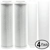 4-Pack Replacement for Filter Kit for Watts WP-ST6DM RO System - Includes Carbon Block Filters, PP Sediment Filter & Inline Filter Cartridge - Denali Pure Brand