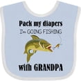 thumbnail image 3 of Inktastic Going Fishing with Grandpa Boys or Girls Baby Bib, 3 of 4