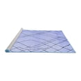 thumbnail image 2 of Ahgly Company Machine Washable Indoor Square Solid Blue Modern Area Rugs, 6' Square, 2 of 4