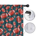 thumbnail image 4 of Kid Curtains,Football Icon Darkgreen Pattern Kid Insulated Curtains Set Of 2,Bedroom Essentials,Toddler Room Decor 52"x63", 4 of 5
