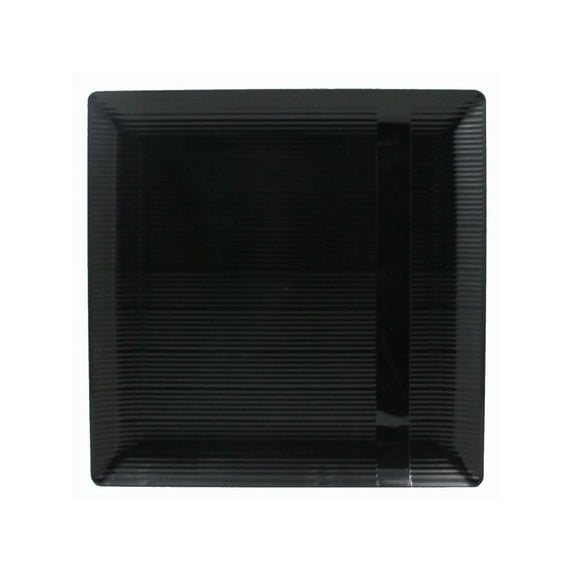 Zen 7" Black Square Plastic Salad Plates *Case of 120*