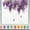 purple, variant on Seyotauo Purple Flower Vine Wall Decals Wisteria Floral Wall Stickers Green Leaves Pink Flowers Wall Removable Garden Vegetation Watercolor Floral Peel and Stick Wallpaper for Bedroom Window Decor
