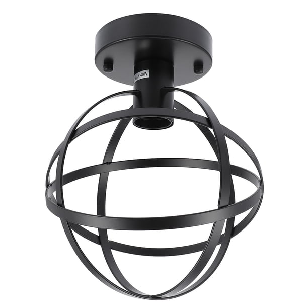 Colgante Jaula Globo Colgante Luz de hierro forjado Luz de techo Vintage Sin bombilla de lámpara