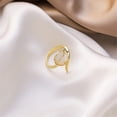 thumbnail image 4 of SIfdSeng Stainless Steel Rings Set The New Opal T-Ulip Flowers Open Ring Personality Fashion N-Iche Design Rose Gold Rings for Women Cushion Promise Rings for Couples, 4 of 6