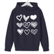 thumbnail image 3 of Sudadera con capucha y estampado de corazón de San Valentín, sudadera de manga larga para niños y niñas, chaqueta para niñas de talla mediana y grande., 3 of 7