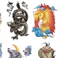 thumbnail image 3 of Tatuajes falsos desechables Tatuajes de hombro impermeables realistas para la mano del cuerpo de la cara JShteea Libre de BPA, 3 of 9