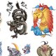 thumbnail image 3 of Juego de 6 pegatinas desechables para tatuajes, tatuajes falsos impermeables para adultos (190x120 mm) Ehuebsd Libre de BPA, 3 of 9