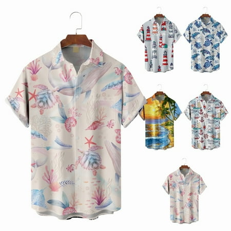 

Mens Kids Button Down Tops Shirt Summer Basic Clothing for Teen and Adults