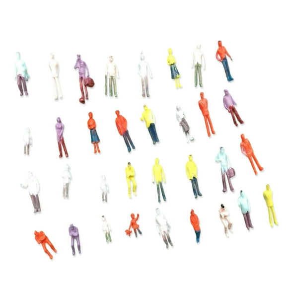Pack Of 25 Miniature People Random Poses Figurines For Model City Scene With Vibrantly Color And Realistic Detail