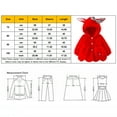 thumbnail image 3 of Lkhaha Jacket for Girls 2025 Warm Fleece Bow Rabbit Hooded Keep Warm Winter Thicken Baby Button Up Velvet Outerwear Coats Size 12-18 months, 3 of 3
