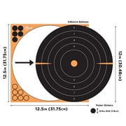 EZ Aim Bullseye Paper Shooting Targets, 12.5W x 12.5H, 0.39 lb, 4-Pack, Multi