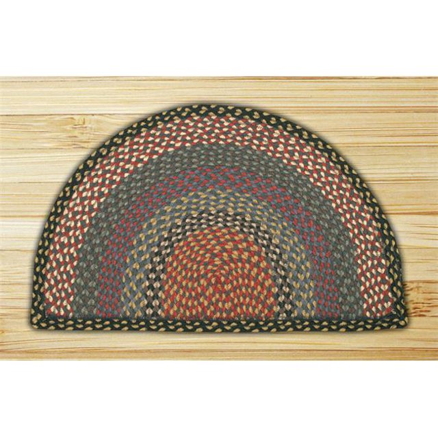 Capitol Importing Burgundy-Blue-Gray - 18 in. x 29 in. Small Rug Slice