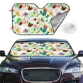 thumbnail image 2 of Kdxio Floral Vintage Print Windshield Sun Shade,UV Rays and Sun Heat Protection,Sunshade for Car Windshield,Car Shade Front Windshield - Small, 2 of 6