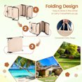 thumbnail image 5 of Gymax Folding Beach Sun Lounger Adjustable Face Down Tanning Chair w/ Face Hole & Removable Pillows Sand, 5 of 9