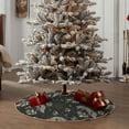 thumbnail image 4 of Lukts Vintage Moon with Plants and Fox Print Color Life Christmas Tree Skirt, Winter Holiday Tree Mat Decoration ,Can be Used as A Shawl-48", 4 of 6