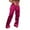 Hot Pink-02, variant on REALiKUN Women High Waisted Satin Cargo Pants Wide Leg Casual Pants Multi Pockets Straight Trousers