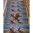 thumbnail image 2 of Independence Day Stair Treads Non Slip for Steps American Flag Coastal Landscape Fantasy Firework 10 Pcs Reusable Adhesive Stair Runner Mats for Dogs Elders Carpet Treads Rugs for Staircase 8x30 In, 2 of 7