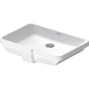 Duravit 0316530017 Duravit 031653-0HOLE 2nd Floor 20-5/8 Rectangular Ceramic Undermount Bathroom Sink with Overflow