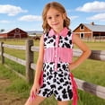 thumbnail image 2 of BOOMNY Toddler Girls Western Cowboy Dress Up 2 Peice Clothes Set for Girl Short Sleeve Tassel Vest Shorts Cozy Stage Performance Outfits, 2 of 9