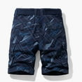 thumbnail image 4 of Penkiiy Mens Shorts Cargo Men's Stripe Directional Sign Work Shorts Mid-waist Multi-pocket Five-piece Pants Casual Shorts Pants Dark Blue Shorts, 4 of 9