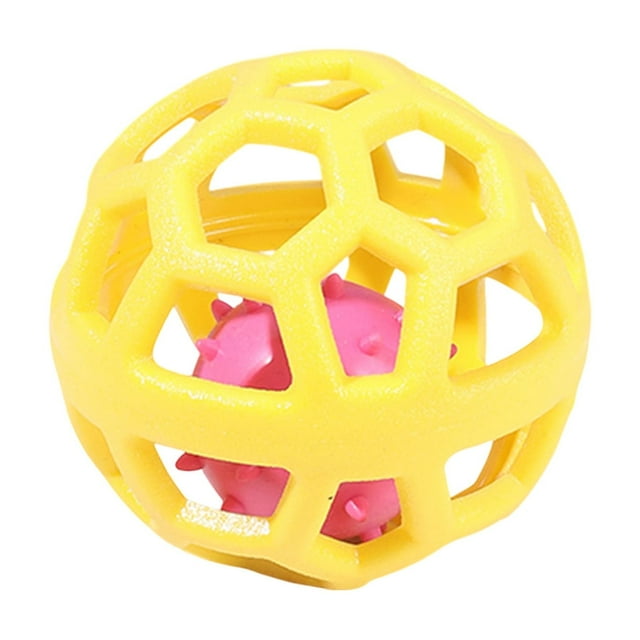 Durable Hollow Interactive Pet Toy for Teeth Cleaning and Training with Elastic Design for Puppies and Cats