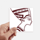 thumbnail image 1 of Egipto resumen Totem lado retrato fresco Pegatinas de pared cuadrado de 10 cm maleta portatil Motobike Decal 8pcs, 1 of 1