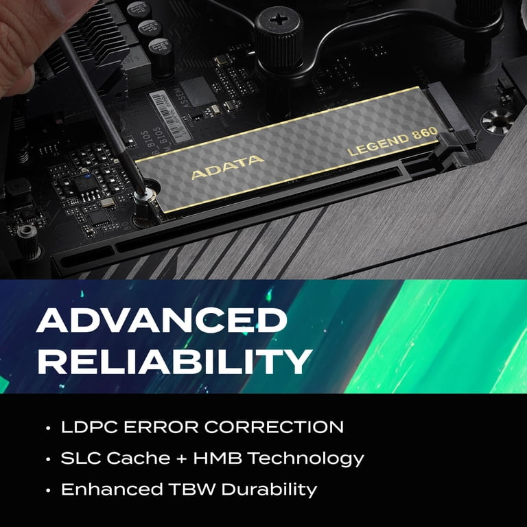 ADATA LEGEND 860 2TB PCIe Gen4 NVMe M.2 Internal SSD, 6000MB/s