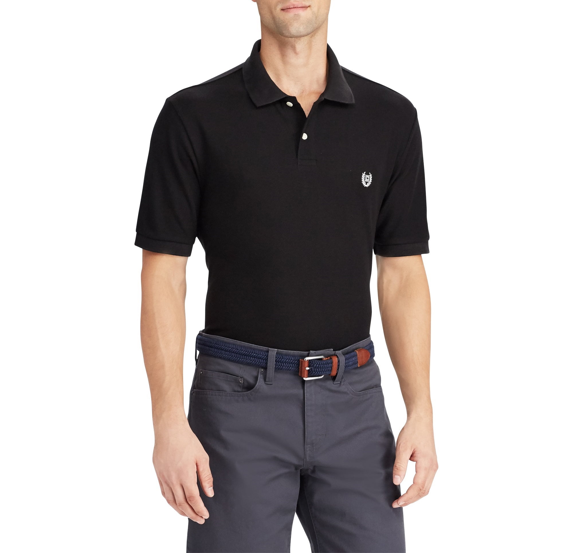 Chaps Men's Short Sleeve Solid Pique Pol