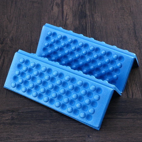 Worgeous  4 PCS Pad Foam Sitting Camping Outdoor Folding Seat Cushion Blue