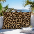 thumbnail image 4 of Fashion Sexy Animal Outdoor Pillow Covers Pack of 2 Vintage Brown Leopard Print Waterproof Throw Pillow Covers Decorative Cushion Cases for Patio Garden Tent Balcony Couch 16x16 inch, 4 of 8