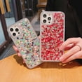 thumbnail image 3 of Sequins Bling Clear Phone Case Compatible with iPhone 13 Pro Max 6.7 inch Girly Women Mermaid Glitter Shining Confetti Sparkle Shockproof Soft Back Cover for iPhone 13 Promax,Green, 3 of 9