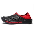 thumbnail image 2 of EliteGoogv Mens Clogs Breathable On Sandals Lightweight Outdoor Walking Shoes Non Flat Beach Shoes Summer Spring Fall Casual Footwear Black US :9, 2 of 9