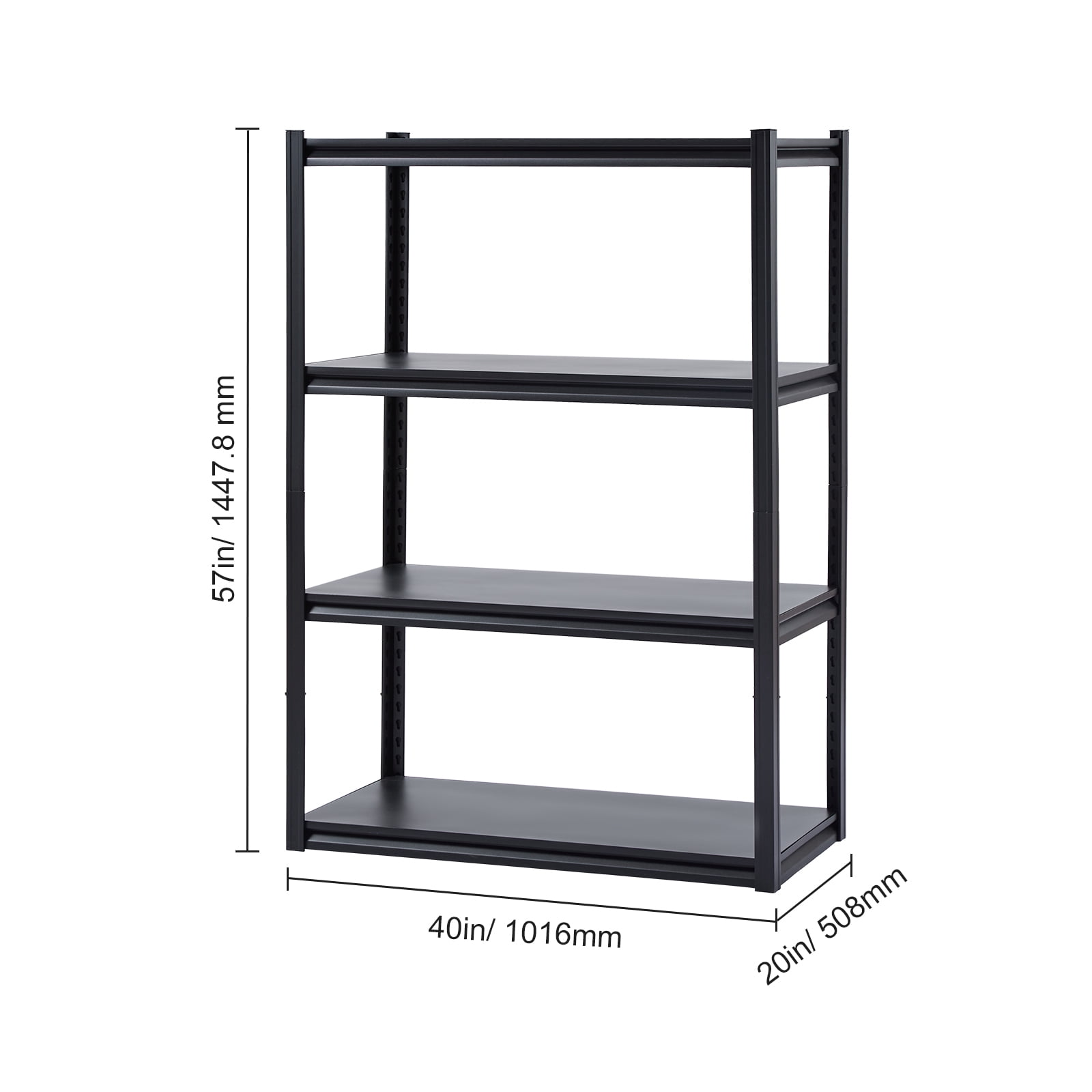VEVOR Opslagplanken, 2400 lbs, 4 Tier Heavy Duty Garage Rekken, 20 D x